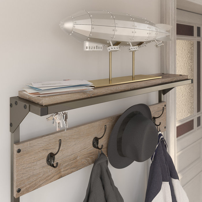 Greyleigh™ Edgerton Hall Tree 31.89'' Wide with Bench and Shoe Storage